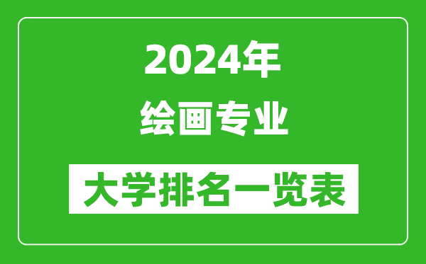 2024年全国绘画专业大学排名一览表