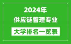 2024年全国供应链管理专业大学排名一览表