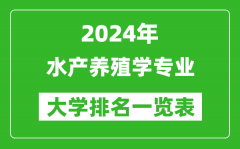 2024年全国水产养殖学专业大学排名一览表