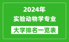 2024年全国实验动物学专业大学排名一览表