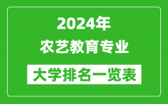 2024年全国农艺教育专业大学排名一览表