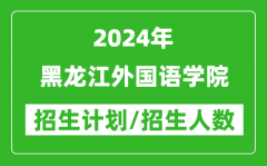 2024年黑龙江外国语学院各省招生计划及各专业招生人数是多少？