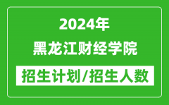 2024年黑龙江财经学院各省招生计划及各专业招生人数是多少？