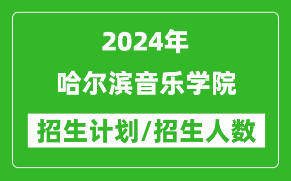 2024年哈尔滨音乐学院各省招生计划及各专业招生人数是多少