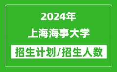 2024年上海海事大学各省招生计划及各专业招生人数是多少？