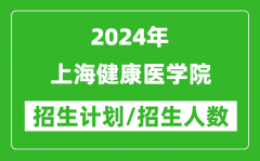 2024年上海健康医学院各省招生计划及各专业招生人数是多少？