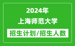 2024年上海师范大学各省招生计划及各专业招生人数是多少？