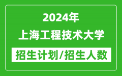 2024年上海工程技术大学各省招生计划及各专业招生人数是多少？