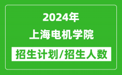 2024年上海电机学院各省招生计划及各专业招生人数是多少？