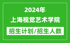2024年上海视觉艺术学院各省招生计划及各专业招生人数是多少？