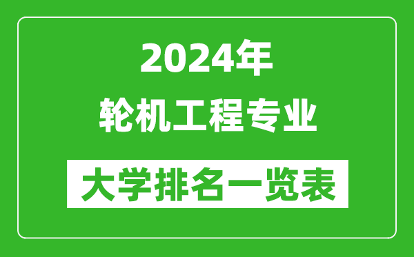 2024年全国轮机工程专业大学排名一览表