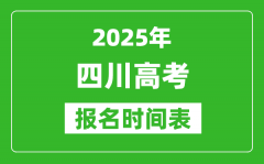 2025年四川高考报名时间及截止时间表