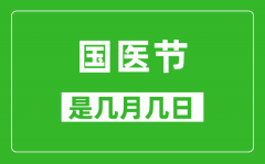 国医节是几月几日_国医节是哪一天