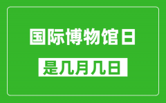 国际博物馆日是几月几日_国际博物馆日是哪一天