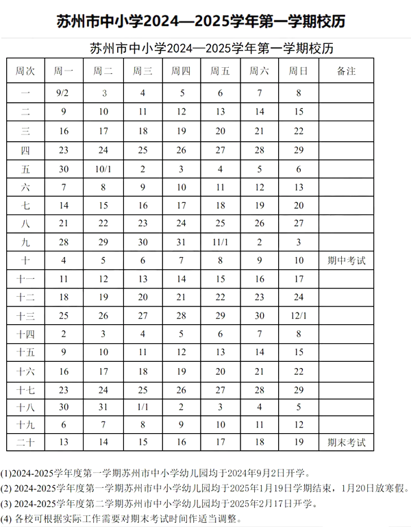 2025年苏州中小学寒假放假时间表,苏州寒假多少天?