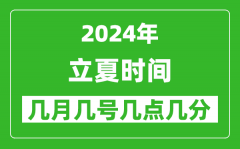 2025年立夏节气时间是几月几号_具体从几点几分几秒开始