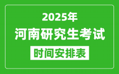 2025年河南考研时间安排_河南研究生考试时间表