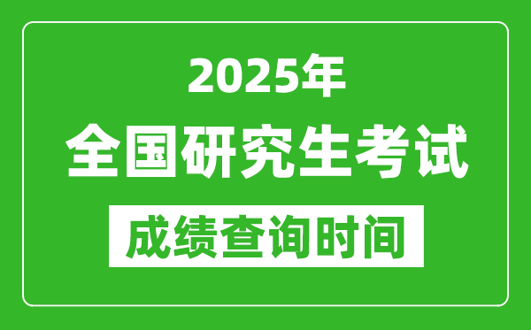 2025年全国考研成绩查询时间一览表,2025考研什么时候查分