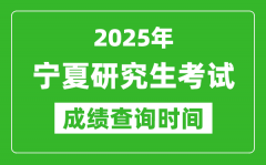 2025年宁夏考研成绩查询时间_宁夏2025考研什么时候查分