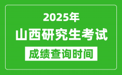 2025年山西考研成绩查询时间_山西2025考研什么时候查分