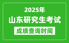 2025年山东考研成绩查询时间_山东2025考研什么时候查分