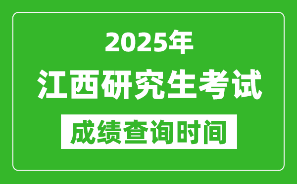 2025年江西考研成绩查询时间,江西2025考研什么时候查分