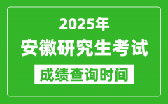 2025年安徽考研成绩查询时间_安徽2025考研什么时候查分