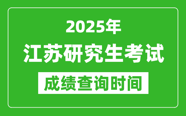 2025年江苏考研成绩查询时间,江苏2025考研什么时候查分