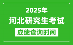 2025年河北考研成绩查询时间_河北2025考研什么时候查分