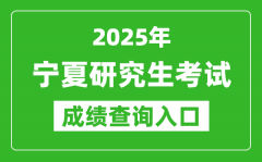 2025年宁夏硕士研究生初试成绩查询入口（https://www.nxjyks.cn）