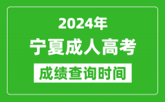 2024年宁夏成人高考成绩查询时间_宁夏成考分数什么时候出来