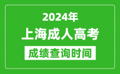 2024年上海成人高考成绩查询时间_上海成考分数什么时候出来