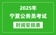 2025年宁夏公务员考试时间表_什么时候开考