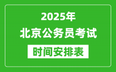 2025年北京公务员考试时间表_什么时候开考