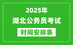 2025年湖北公务员考试时间表_什么时候开考