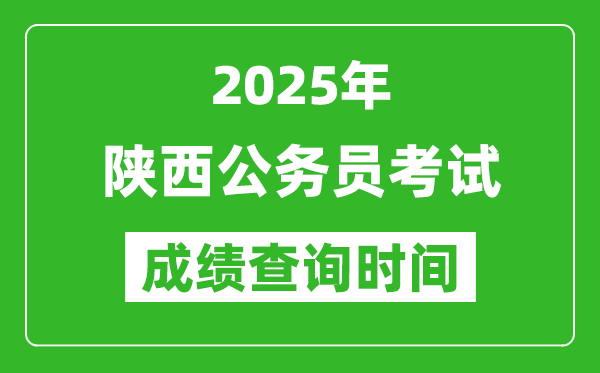 2025年陕西公务员考试成绩查询时间,什么时候公布