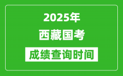 2025年西藏国考成绩公布时间_笔试成绩什么时候出