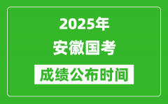 2025年安徽国考成绩公布时间_笔试成绩什么时候出