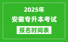 2025年安徽专升本考试报名时间_具体是什么时候