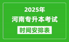 2025年河南专升本考试时间表_具体是什么时候