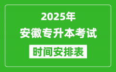 2025年安徽专升本考试时间表_具体是什么时候