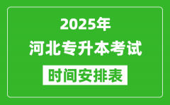 2025年河北专升本考试时间表_具体是什么时候