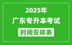 2025年广东专升本考试时间表_具体是什么时候