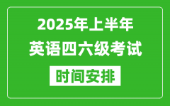 2025年下半年英语四六级考试时间安排_英语四六级12月份考试时间