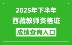 2025年下半年西藏教师资格证成绩单查询入口(https://ntce.neea.edu.cn)