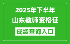 2025年下半年山东教师资格证成绩单查询入口(https://ntce.neea.edu.cn)