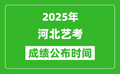 2025年河北艺考成绩公布时间_什么时候可以出来