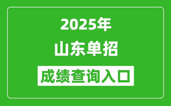 2025年山东单招成绩查询入口网址（https://www.sdzk.cn/）