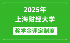 2025年上海财经大学奖学金评定制度_一般能有多少钱？