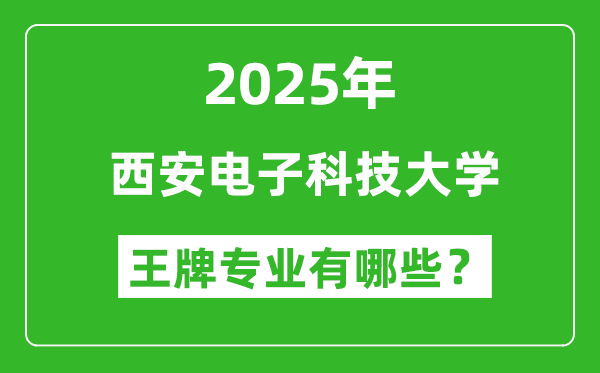 2025年西安电子科技大学王牌专业有哪些？